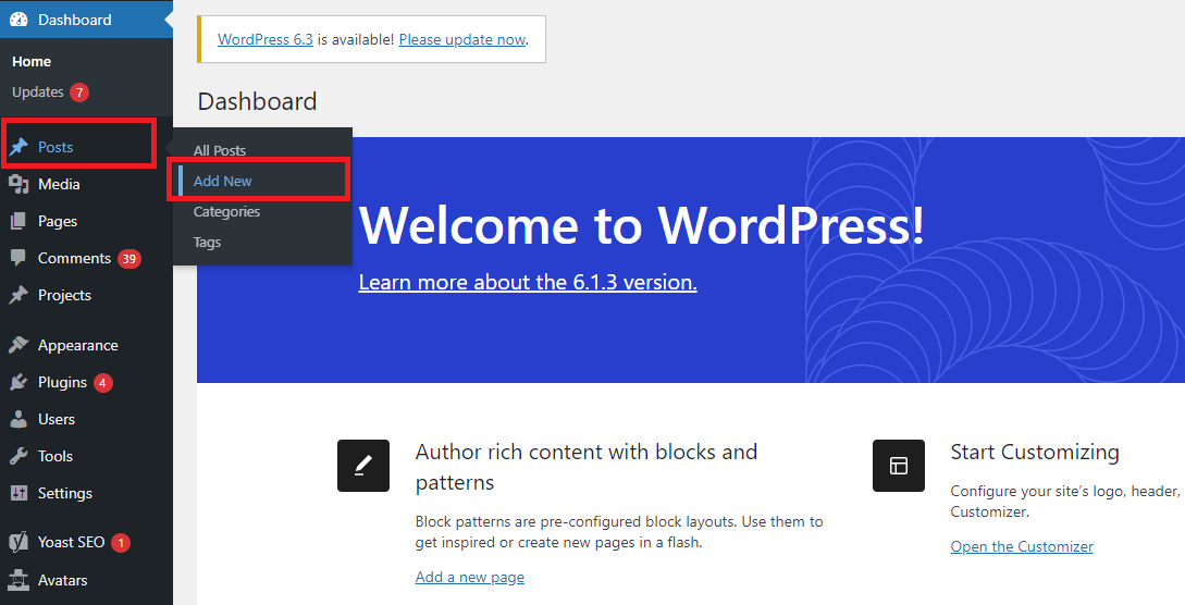 membagi post wordrpess - masuk ke halaman postingan wordpress